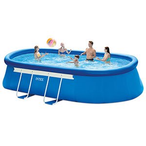 Intex 18ft X 10ft X 42in Oval Frame Pool Set with Filter Pump