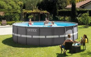 how much sand under above ground pool