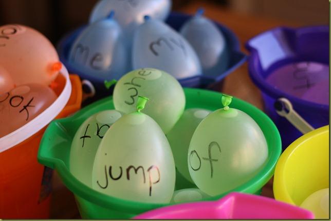 Water Balloon Words