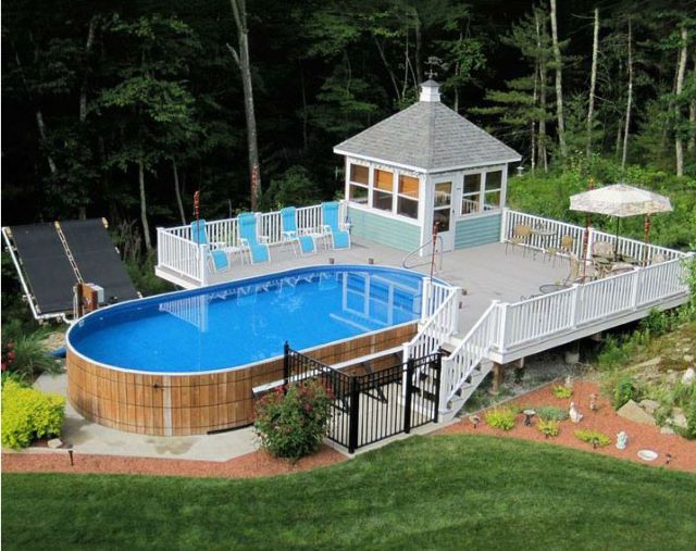Above the Ground Pool with Pool Deck