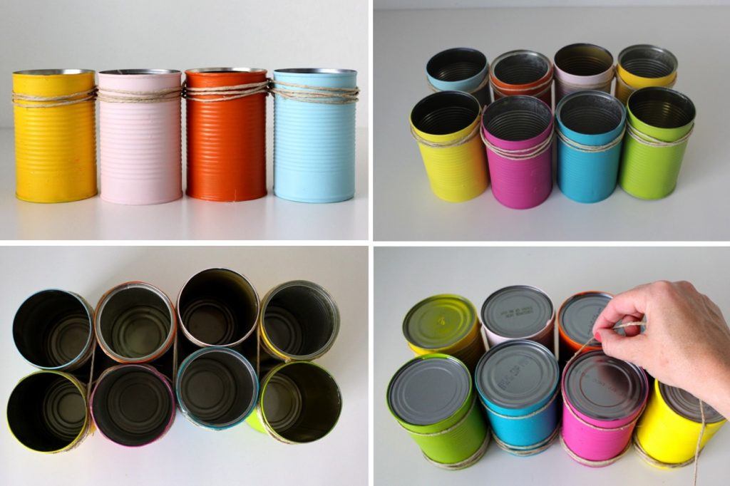 Painted Tin Cans