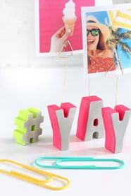 Concrete Letter Picture Holder