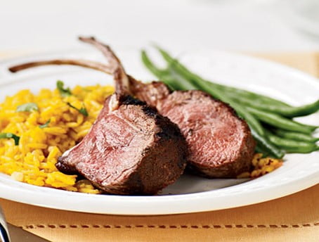 Grilled Saffron Rack of Lamb