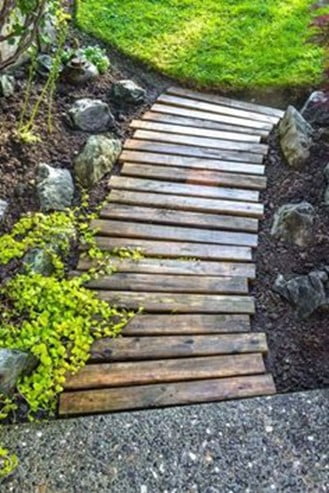 Recycled Pallet Garden Path