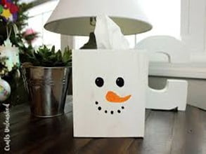 Snowman Tissue Box