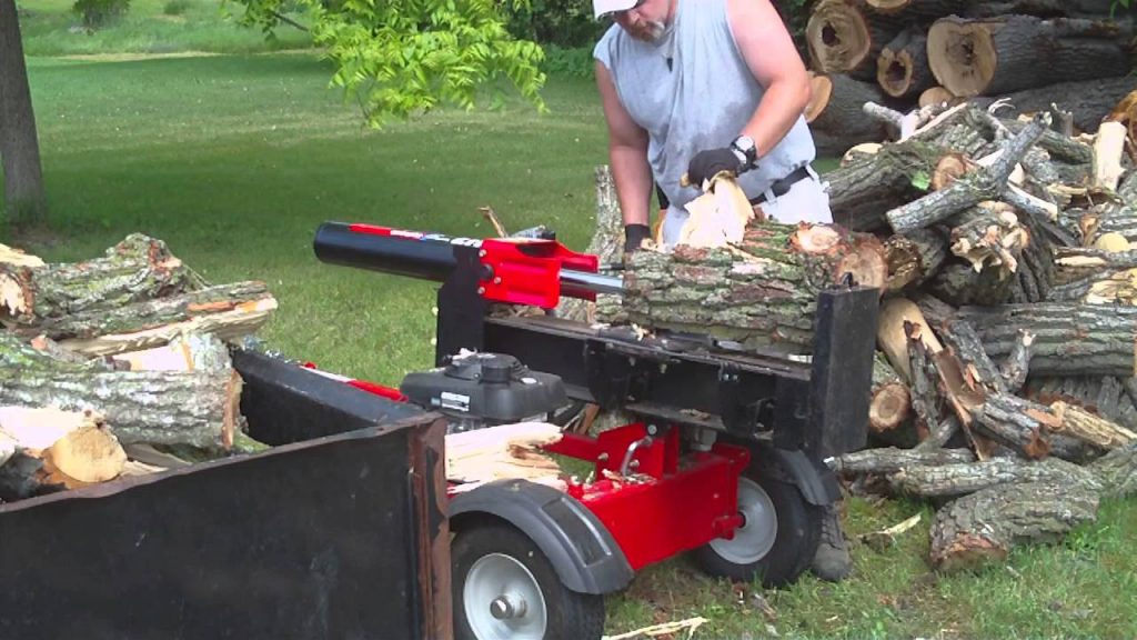 10 Ton Horizontal Log Splitter Wood Cutter Manual Hydraulic 2 Speed Wheel