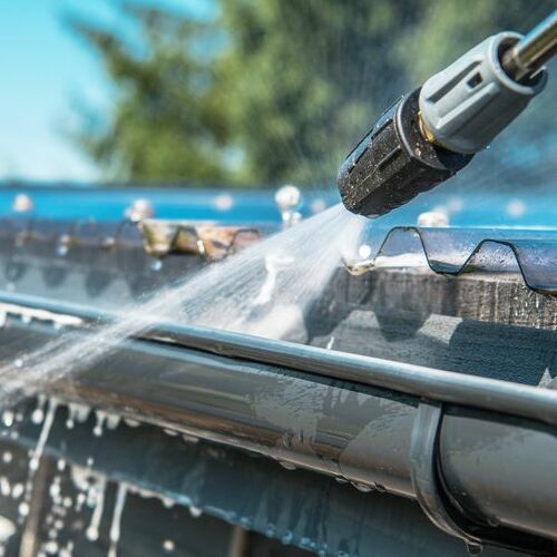 Rain Gutters Pressure Cleaning