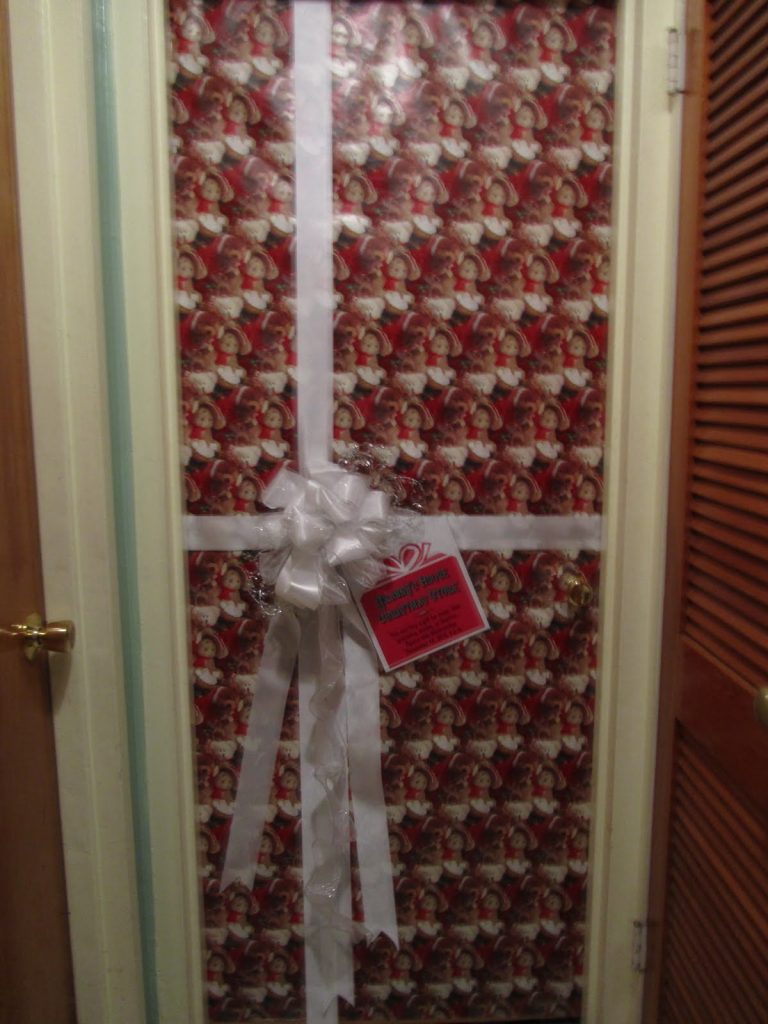 Gift Wrapped House Door