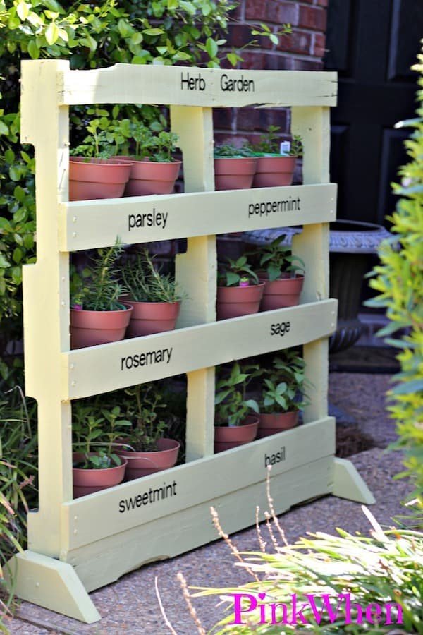 Herbs Growing Vertical Planter