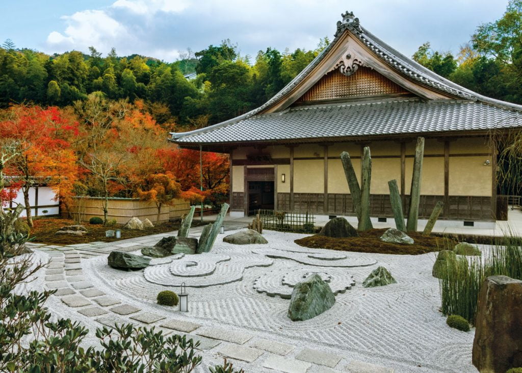 Japanese Garden with Temple