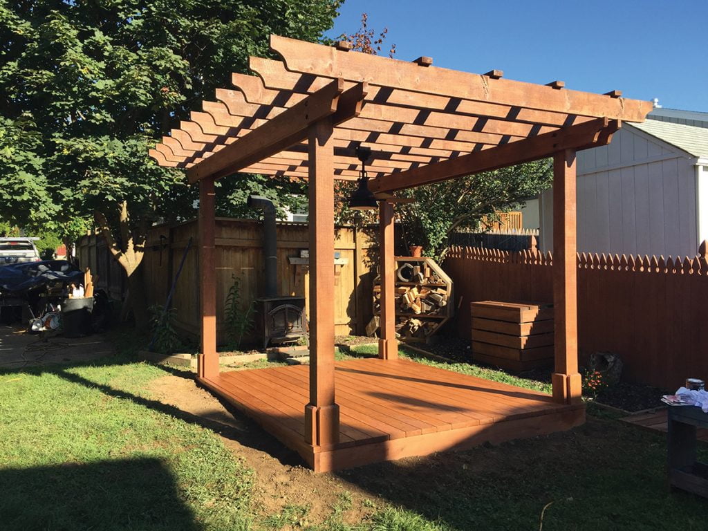 Pergola with a Wooden Deck