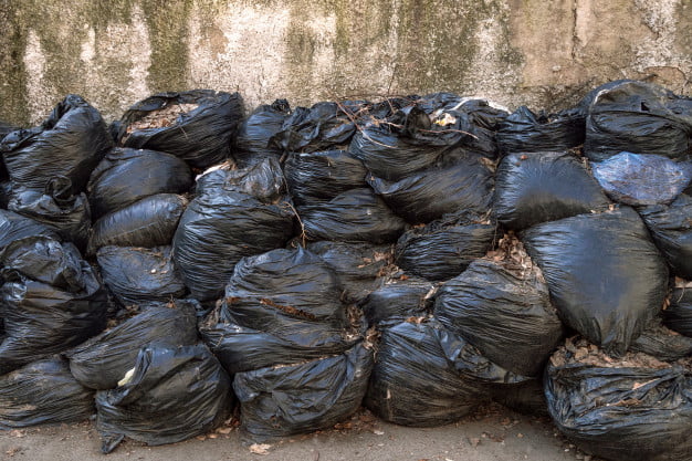 Pile of Bag with Leaf