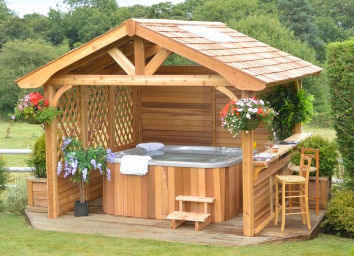 Semi Enclosed Hot Tub