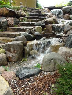 Stairs turn into Waterfalls 