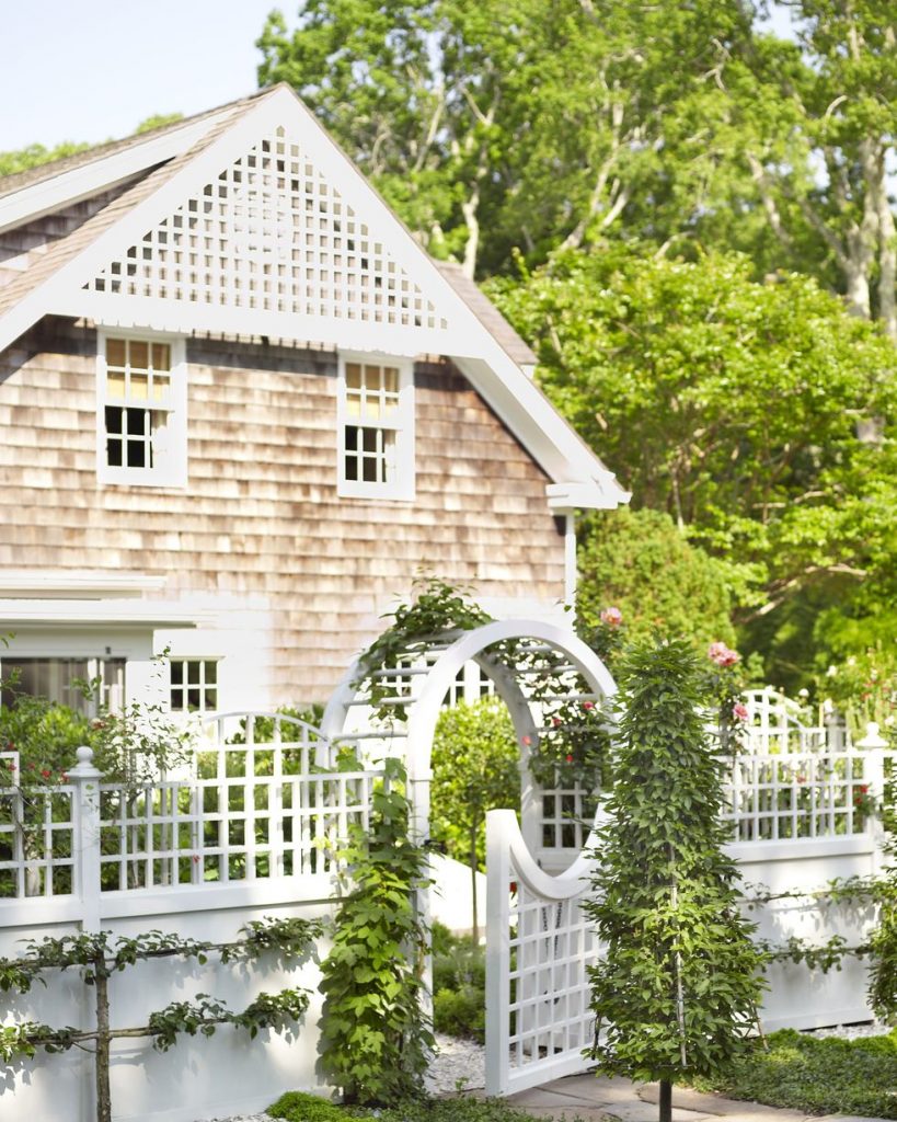 White Lattice Fence