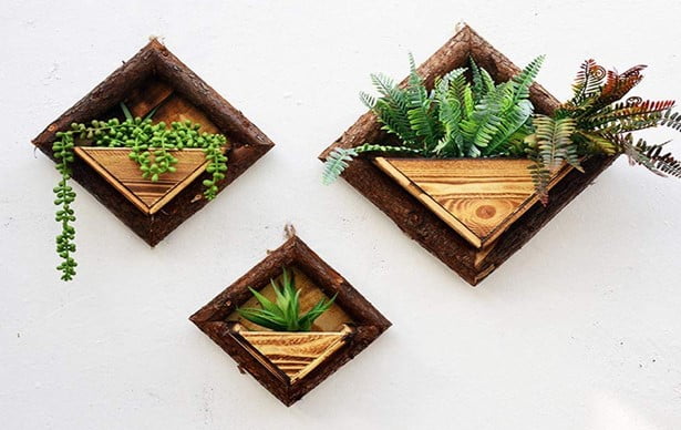 Wooden Wall Mounted Planter