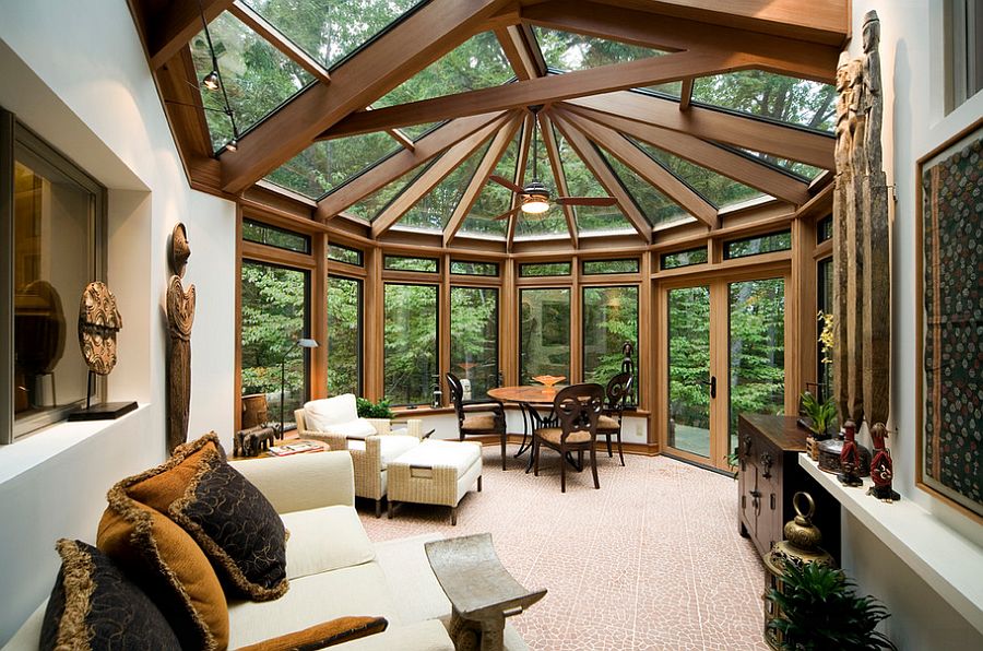 A sunroom of exceptionally strong timber framing and insulated glass_Home renovations Ottawa