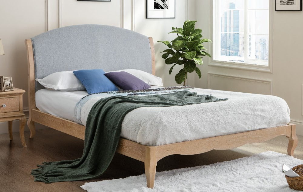 An Upholstered Bed Over A Wooden, Zinus Misty Platform Bed Frame No Box Spring Needed Queen