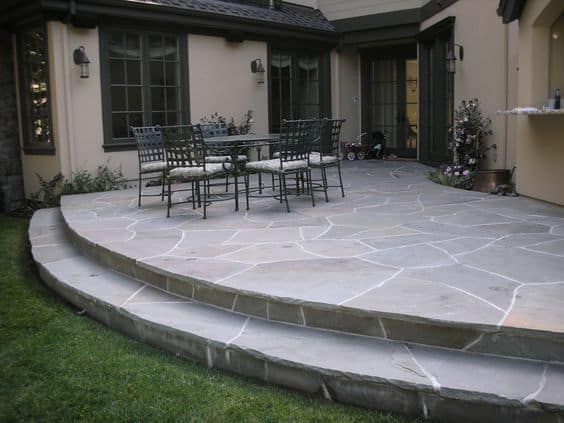 Flagstone Patio with A Dedicated Social Area