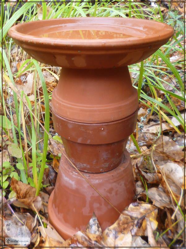 Terracotta Birdbath