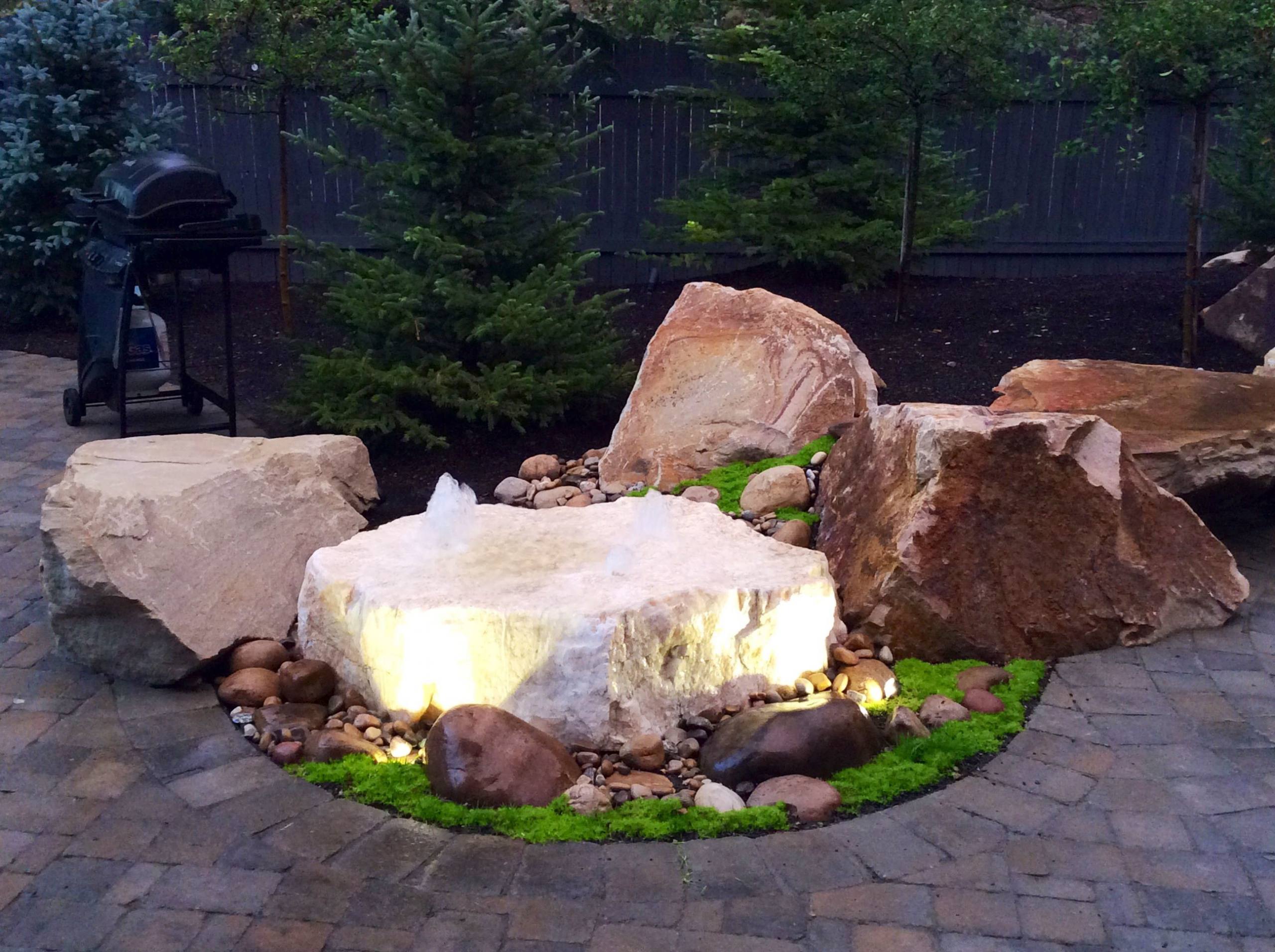 A Quartz rock fountain