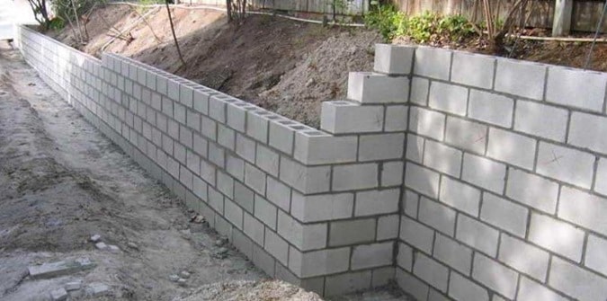 Retaining Walls Material of Blocks