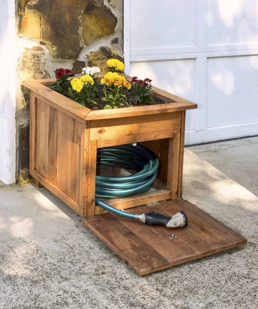 DIY Wooden Box for hose storage