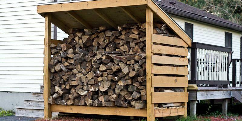 rick of firewood storage