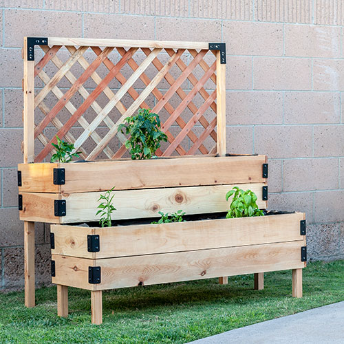 DIY Horizontal Tiered Garden Beds