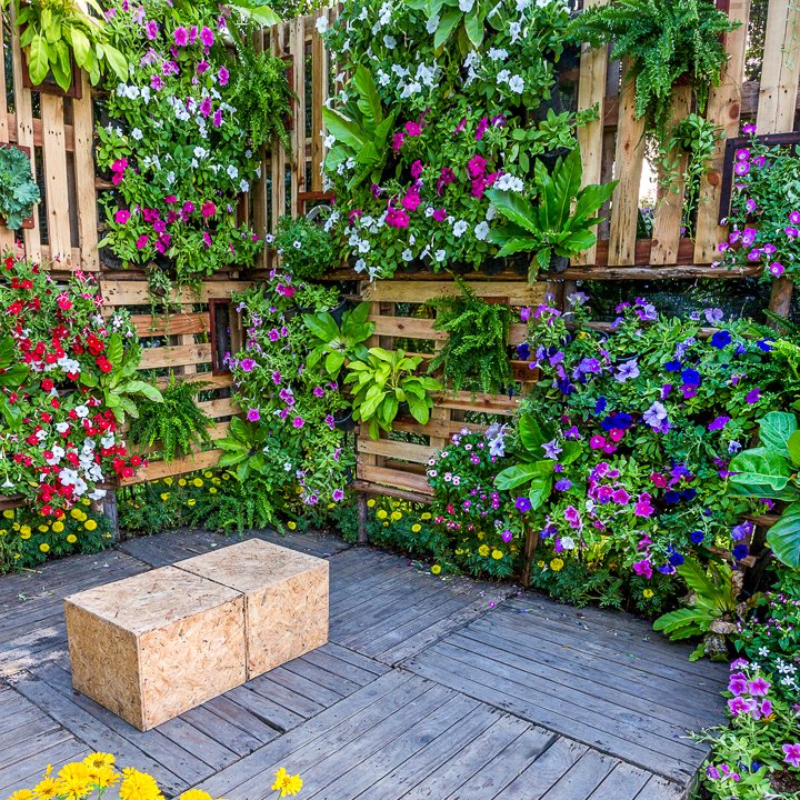 DIY Vertical and Horizontal Colourful Garden