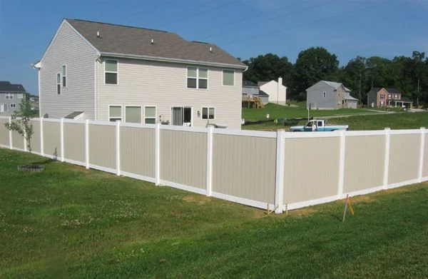 Two-Tone Vinyl Privacy Fence