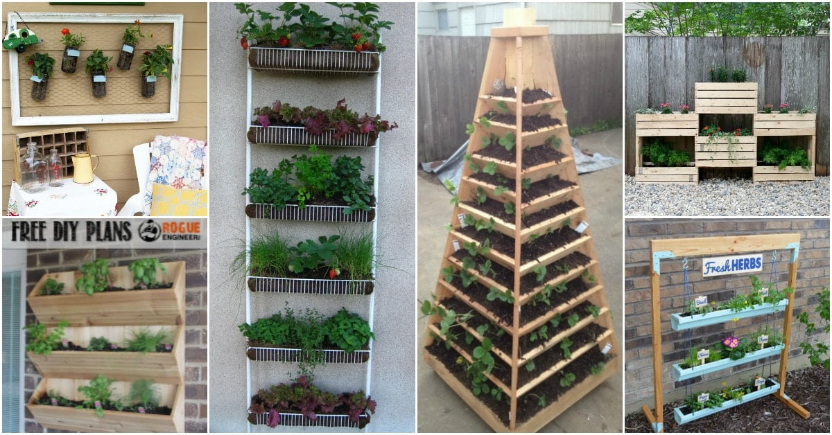 15 Creative DIY Vertical Garden Ideas to Grow More Food Organize With