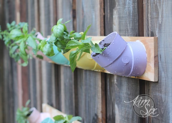 Vertical Garden Made of PVC Pipes