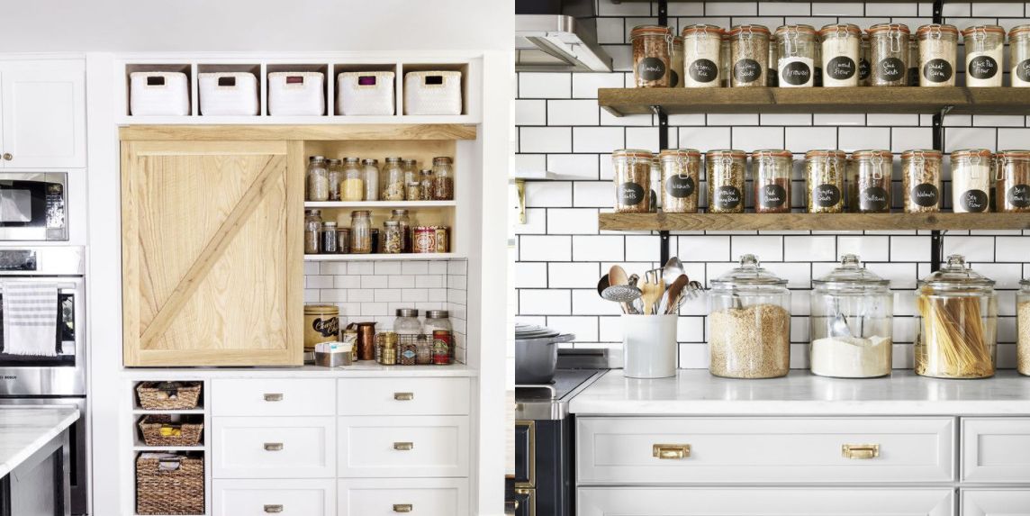 High kitchen cabinet storage