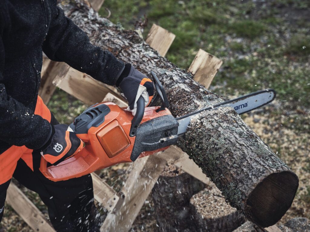 Why do chainsaws cut on an angle? Organize With Sandy