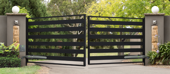 A black color Double Gate Swing Out